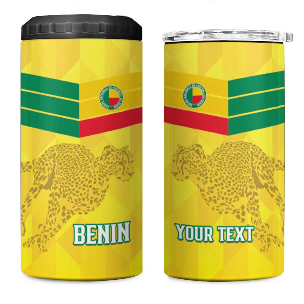 Custom Benin Football 4 in 1 Can Cooler Tumbler Go Les Guepards