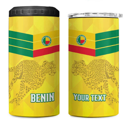 Custom Benin Football 4 in 1 Can Cooler Tumbler Go Les Guepards