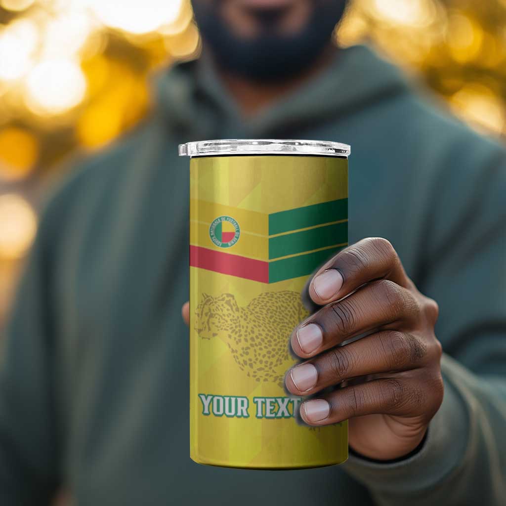 Custom Benin Football 4 in 1 Can Cooler Tumbler Go Les Guepards
