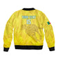 Custom Benin Football Sleeve Zip Bomber Jacket Go Les Guepards