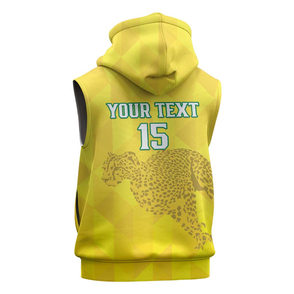 Custom Benin Football Sleeveless Hoodie Go Les Guepards - African Pride