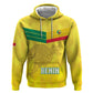 Custom Benin Football Zip Hoodie Go Les Guepards