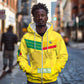 Custom Benin Football Zip Hoodie Go Les Guepards
