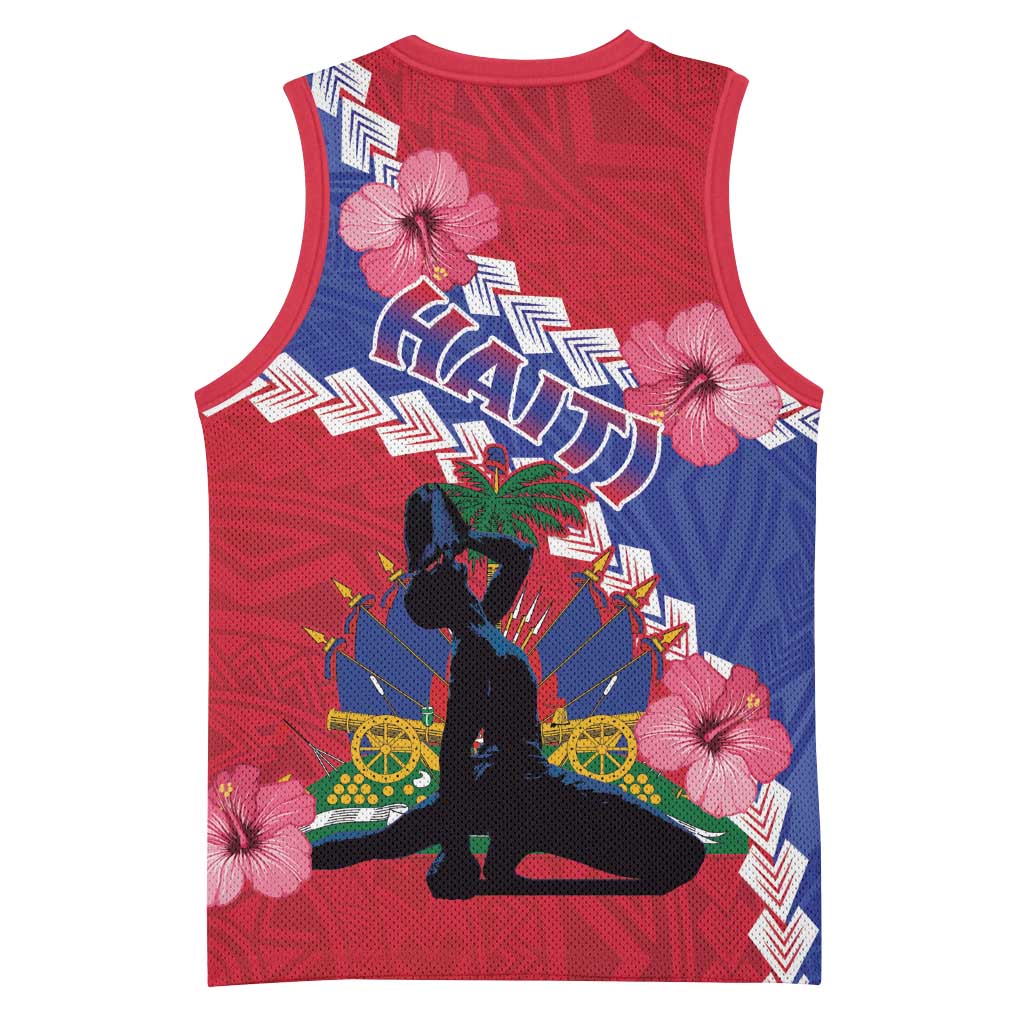 Haiti Neg Maron Basketball Jersey Coat Of Arms - Hisbicus Polynesian LT15