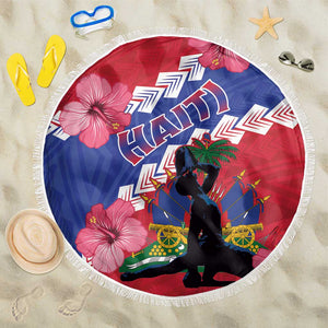 Haiti Neg Maron Beach Blanket Coat Of Arms - Hisbicus Polynesian