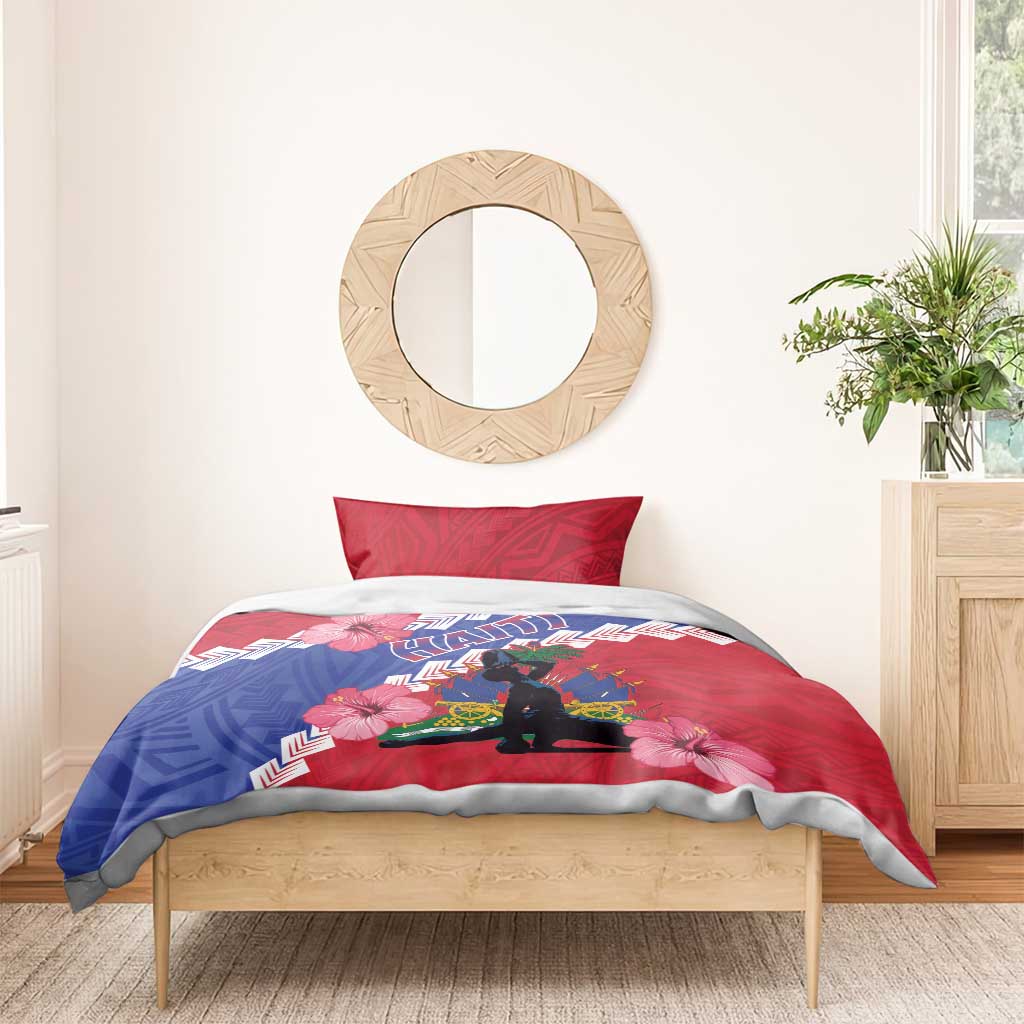 Haiti Neg Maron Bedding Set Coat Of Arms - Hisbicus Polynesian