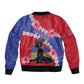Haiti Neg Maron Bomber Jacket Coat Of Arms - Hisbicus Polynesian