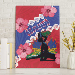 Haiti Neg Maron Canvas Wall Art Coat Of Arms - Hisbicus Polynesian