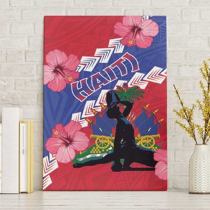 Haiti Neg Maron Canvas Wall Art Coat Of Arms - Hisbicus Polynesian