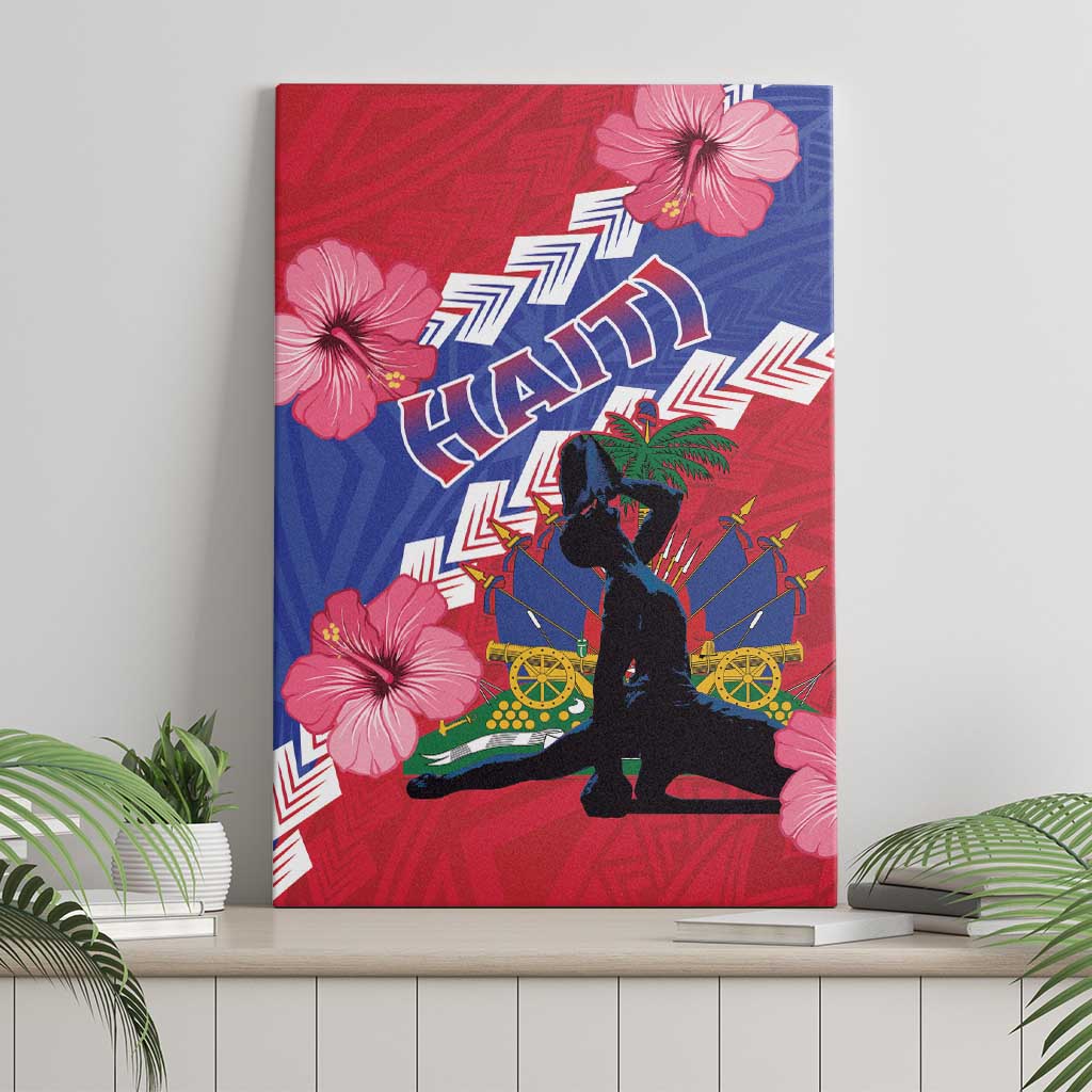 Haiti Neg Maron Canvas Wall Art Coat Of Arms - Hisbicus Polynesian