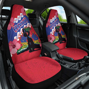Haiti Neg Maron Car Seat Cover Coat Of Arms - Hisbicus Polynesian