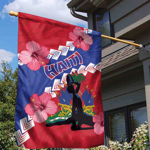Haiti Neg Maron Garden Flag Coat Of Arms - Hisbicus Polynesian