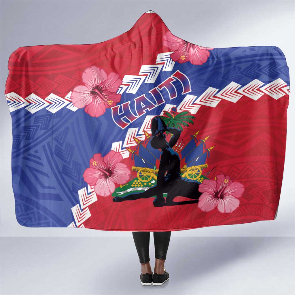 Haiti Neg Maron Hooded Blanket Coat Of Arms - Hisbicus Polynesian