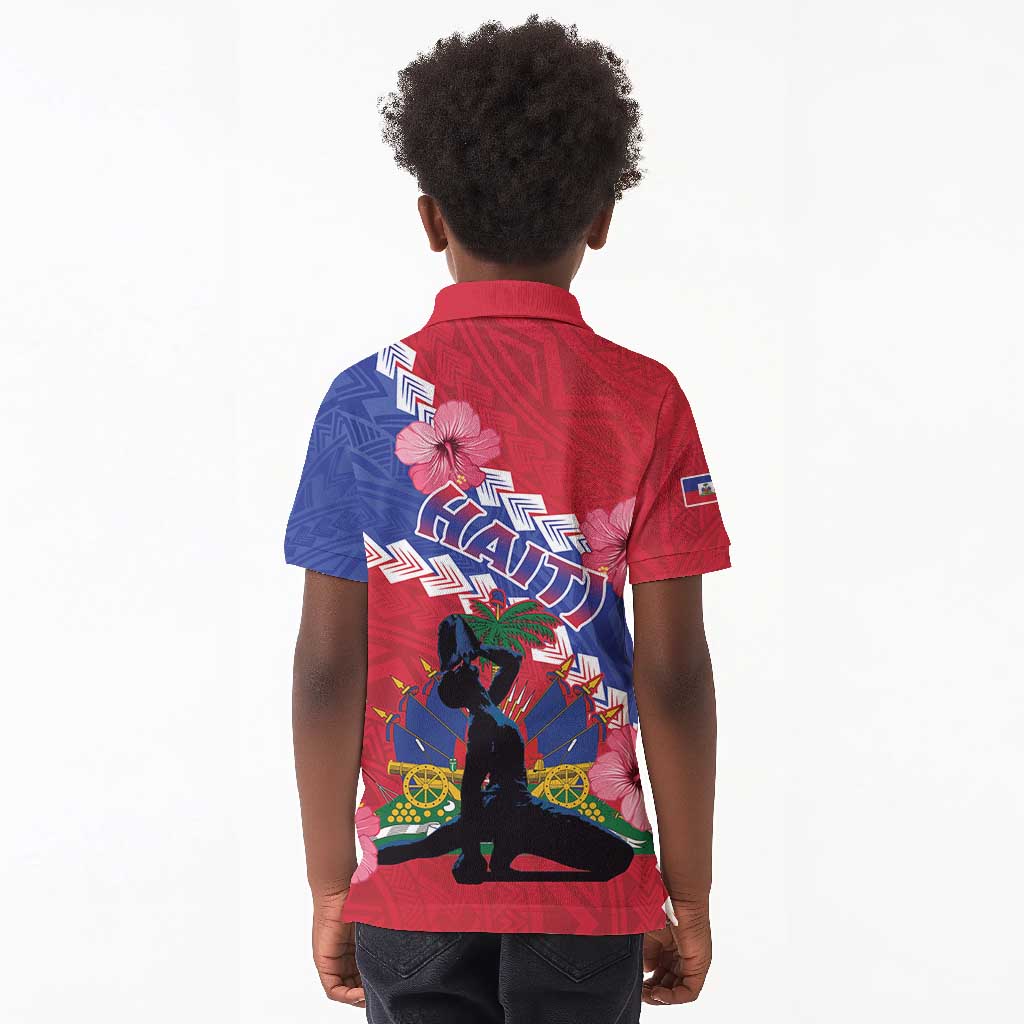 Haiti Neg Maron Kid Polo Shirt Coat Of Arms - Hisbicus Polynesian