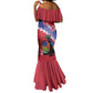 Haiti Neg Maron Mermaid Dress Coat Of Arms - Hisbicus Polynesian