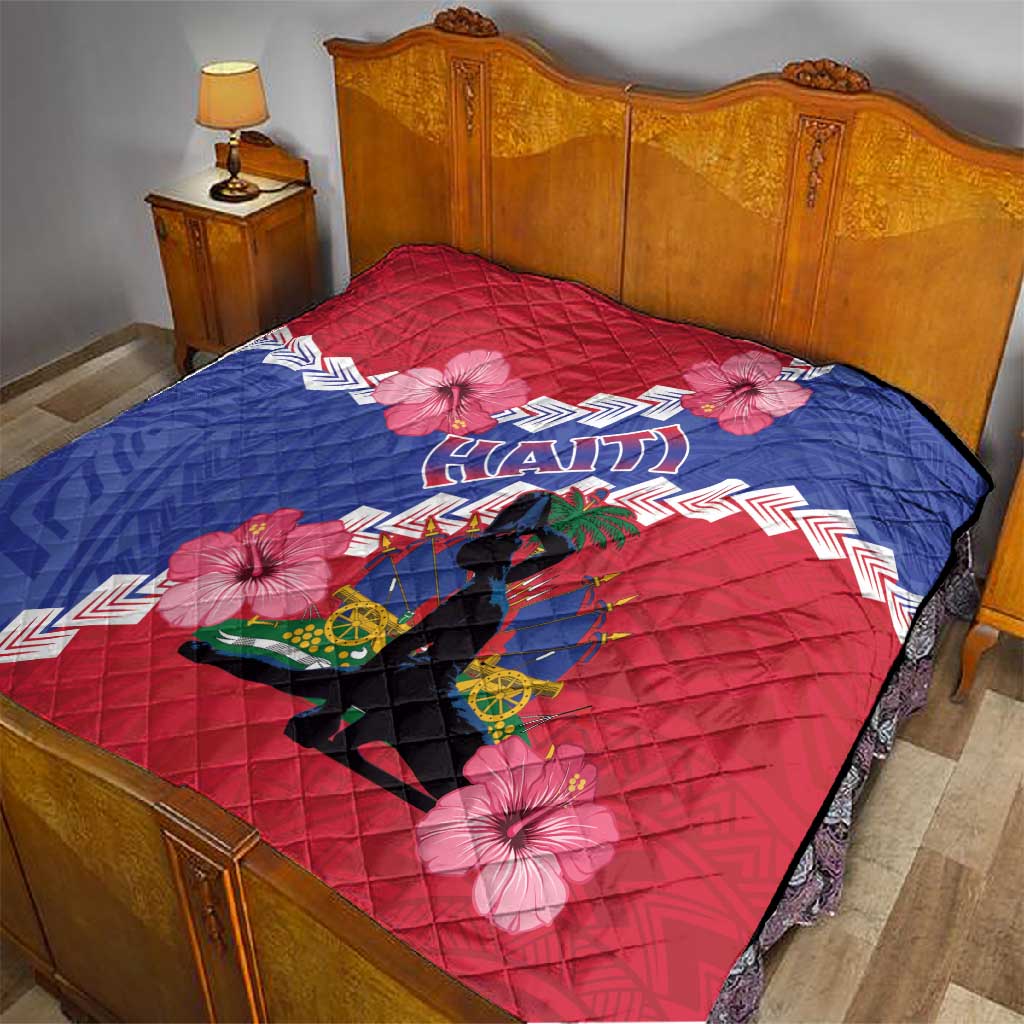 Haiti Neg Maron Quilt Coat Of Arms - Hisbicus Polynesian