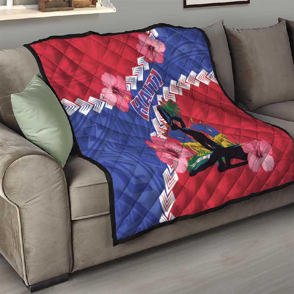 Haiti Neg Maron Quilt Coat Of Arms - Hisbicus Polynesian