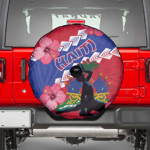 Haiti Neg Maron Spare Tire Cover Coat Of Arms - Hisbicus Polynesian