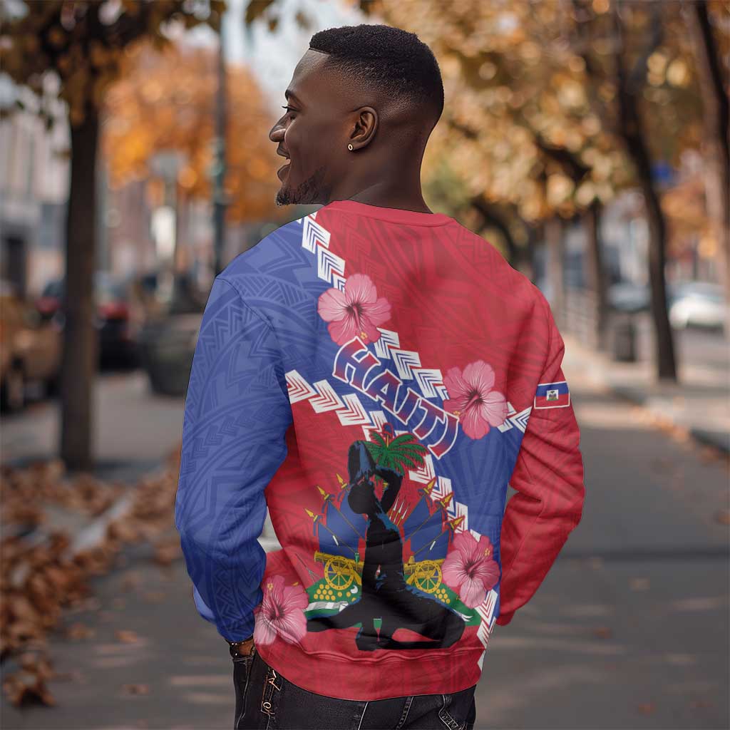 Haiti Neg Maron Sweatshirt Coat Of Arms - Hisbicus Polynesian