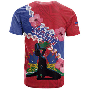 Haiti Neg Maron T shirt Coat Of Arms - Hisbicus Polynesian