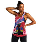 Haiti Neg Maron Women Racerback Tank Coat Of Arms - Hisbicus Polynesian