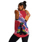 Haiti Neg Maron Women Racerback Tank Coat Of Arms - Hisbicus Polynesian