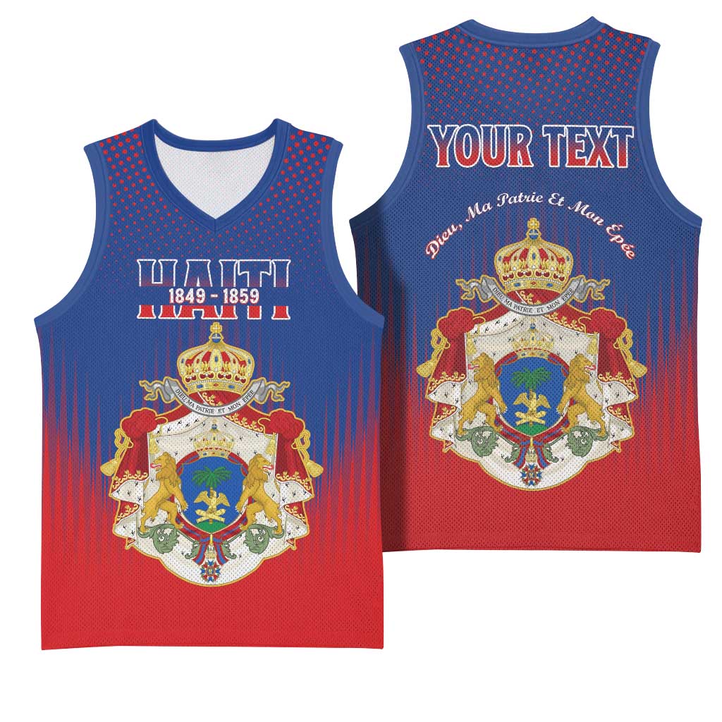 Personalized Anpi an Ayiti Basketball Jersey Imperial Coat Of Arms Flag Style LT15