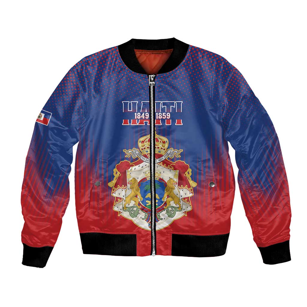 Personalized Anpi an Ayiti Bomber Jacket Imperial Coat Of Arms Flag Style