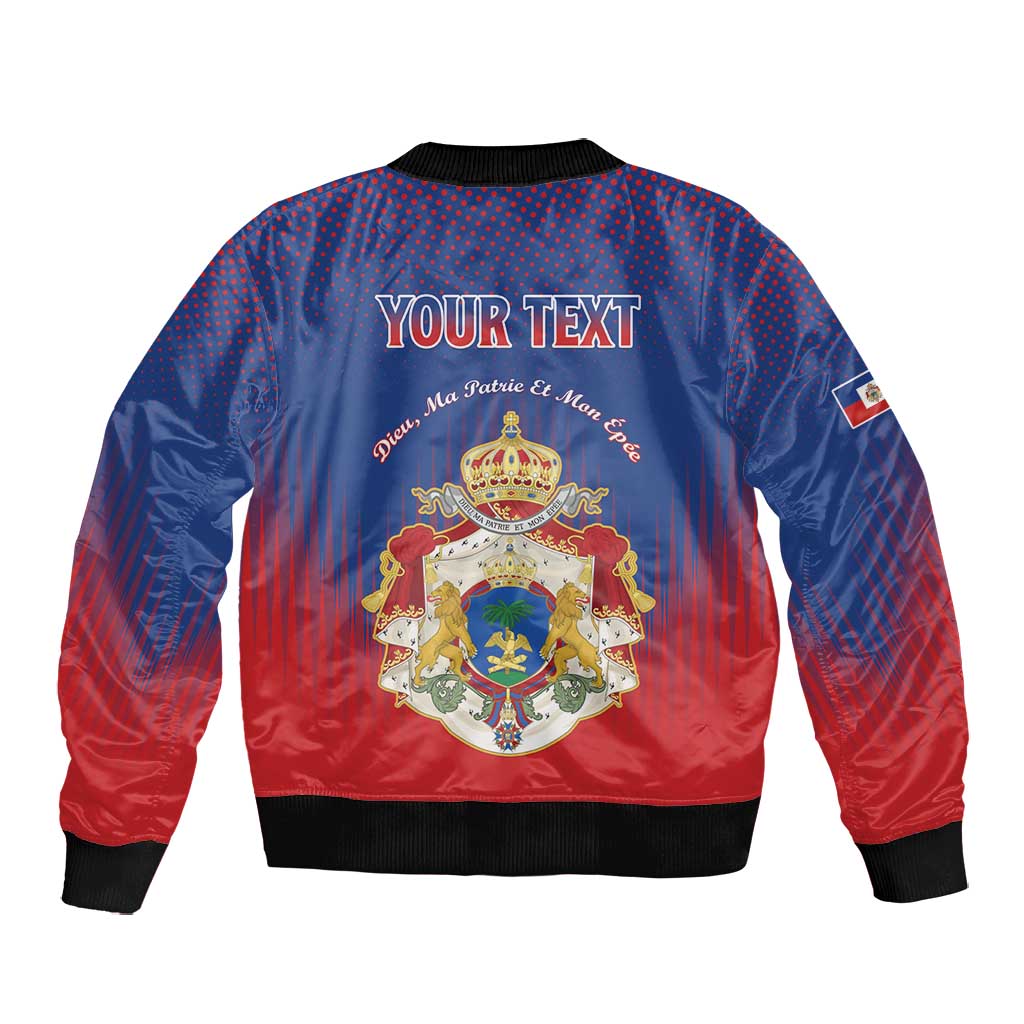 Personalized Anpi an Ayiti Bomber Jacket Imperial Coat Of Arms Flag Style