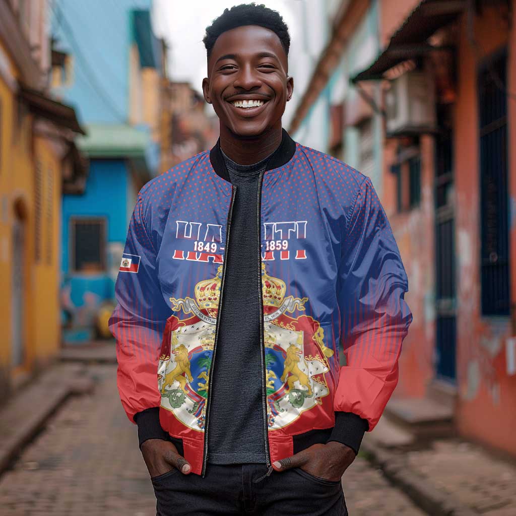 Personalized Anpi an Ayiti Bomber Jacket Imperial Coat Of Arms Flag Style