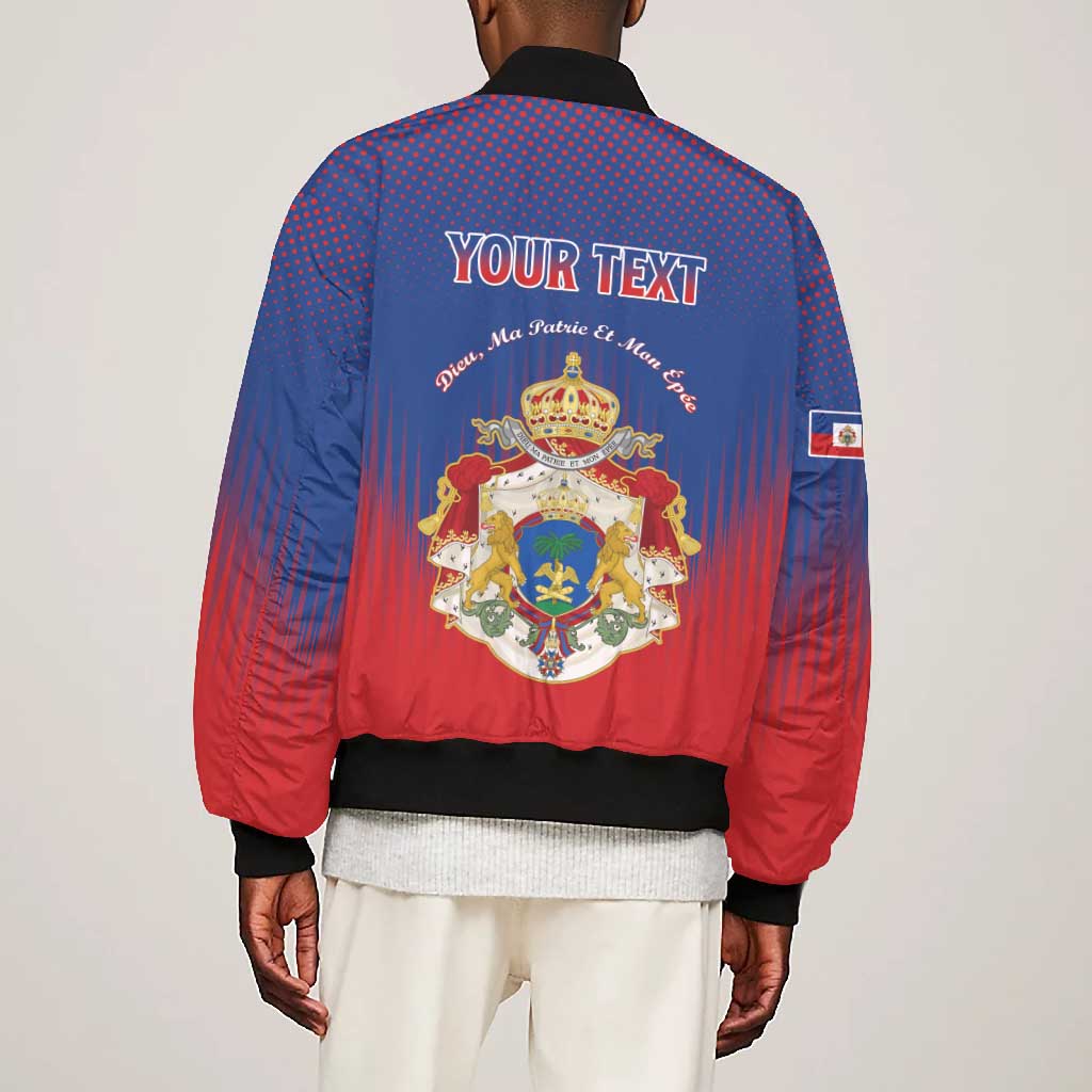Personalized Anpi an Ayiti Bomber Jacket Imperial Coat Of Arms Flag Style