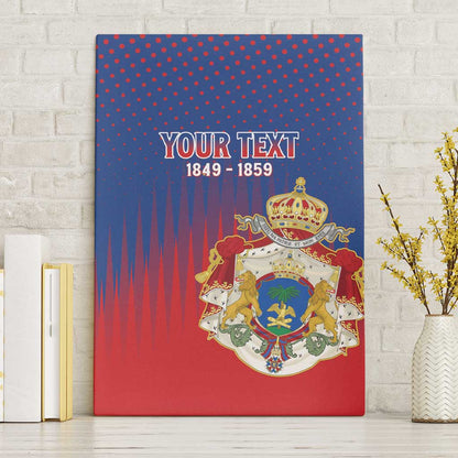 Personalized Anpi an Ayiti Canvas Wall Art Imperial Coat Of Arms Flag Style