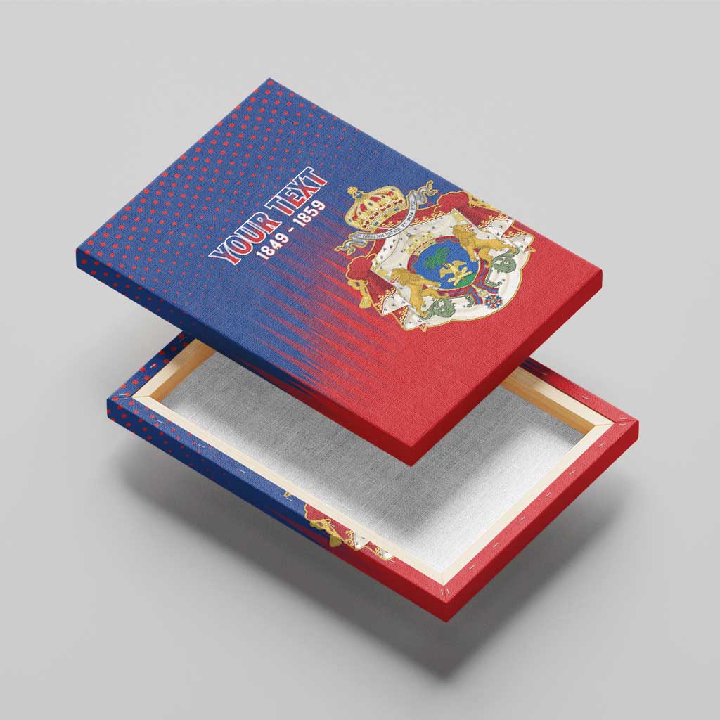 Personalized Anpi an Ayiti Canvas Wall Art Imperial Coat Of Arms Flag Style