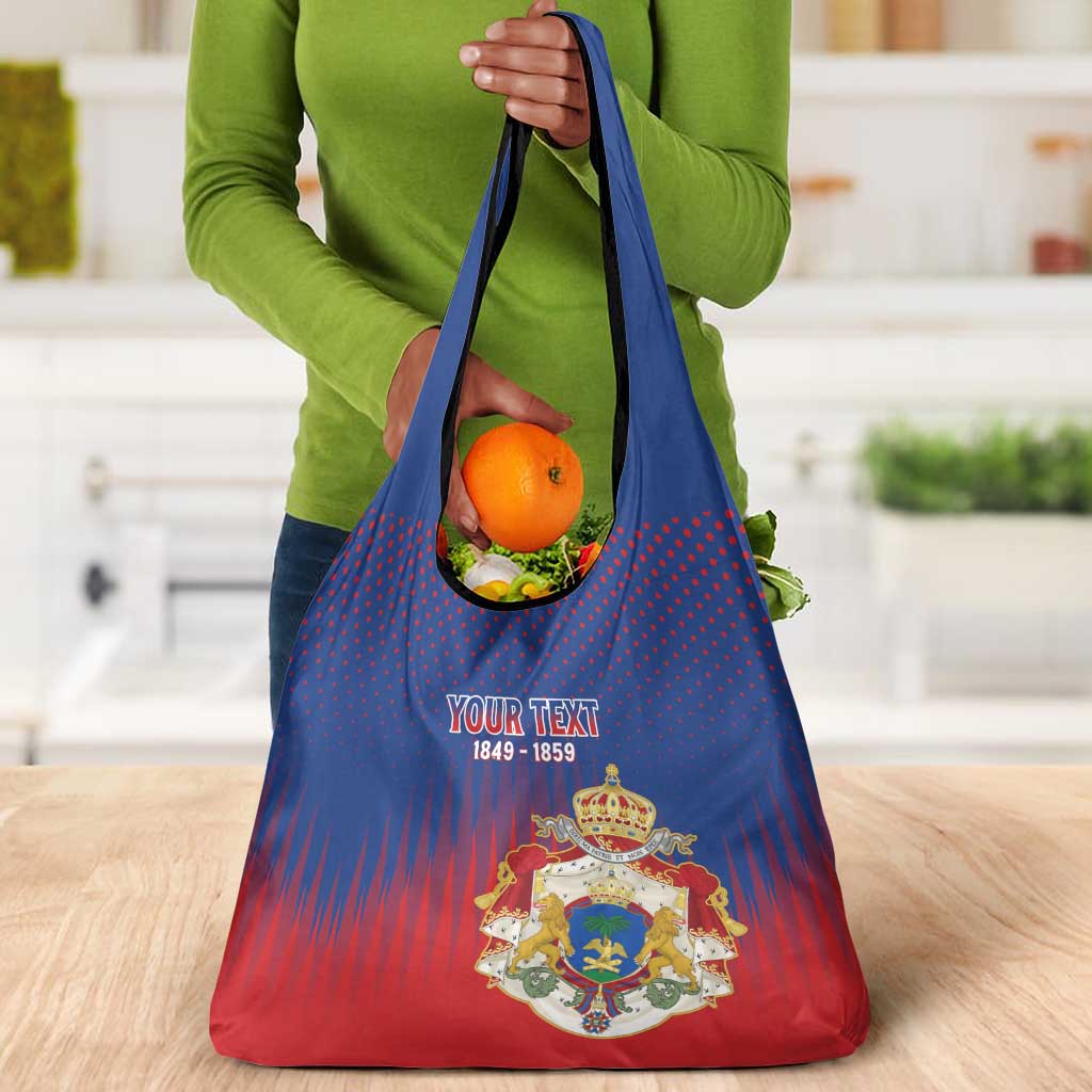 Personalized Anpi an Ayiti Grocery Bag Imperial Coat Of Arms Flag Style