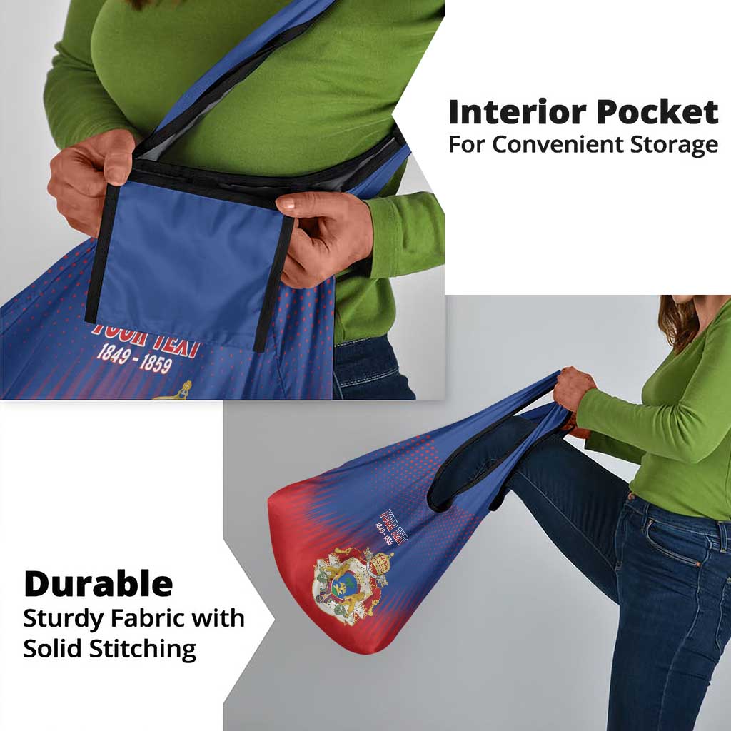 Personalized Anpi an Ayiti Grocery Bag Imperial Coat Of Arms Flag Style