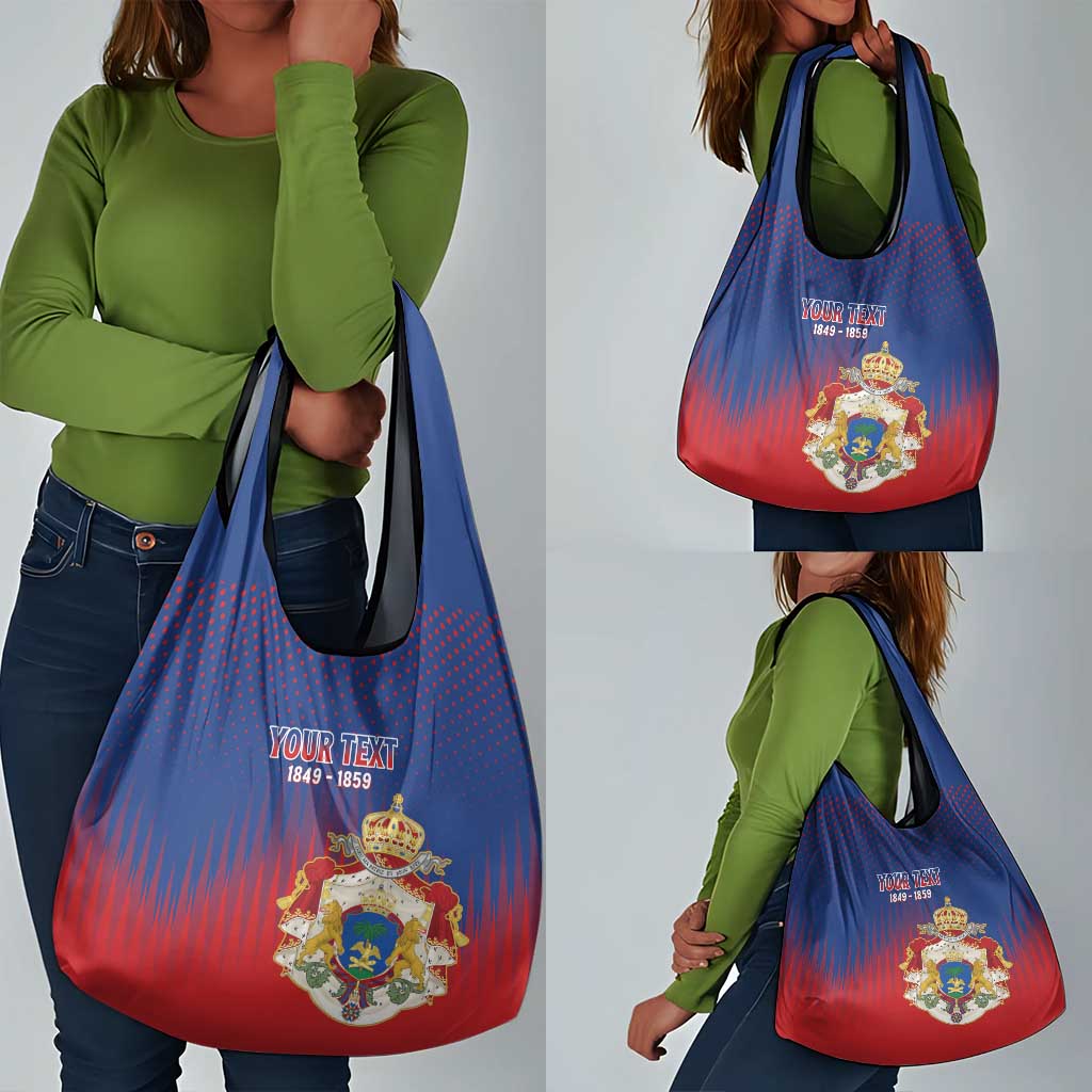 Personalized Anpi an Ayiti Grocery Bag Imperial Coat Of Arms Flag Style