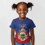 Personalized Anpi an Ayiti Kid T shirt Imperial Coat Of Arms Flag Style