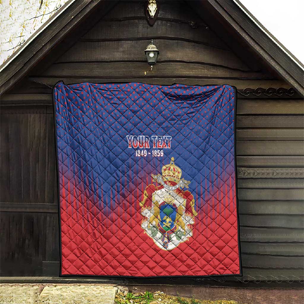 Personalized Anpi an Ayiti Quilt Imperial Coat Of Arms Flag Style