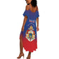 Personalized Anpi an Ayiti Summer Maxi Dress Imperial Coat Of Arms Flag Style