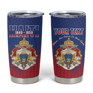 Personalized Anpi an Ayiti Tumbler Cup Imperial Coat Of Arms Flag Style
