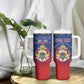 Personalized Anpi an Ayiti Tumbler With Handle Imperial Coat Of Arms Flag Style