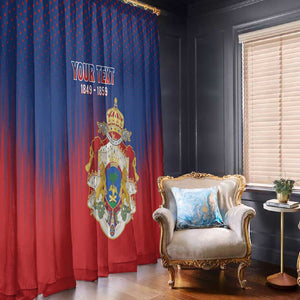 Personalized Anpi an Ayiti Window Curtain Imperial Coat Of Arms Flag Style