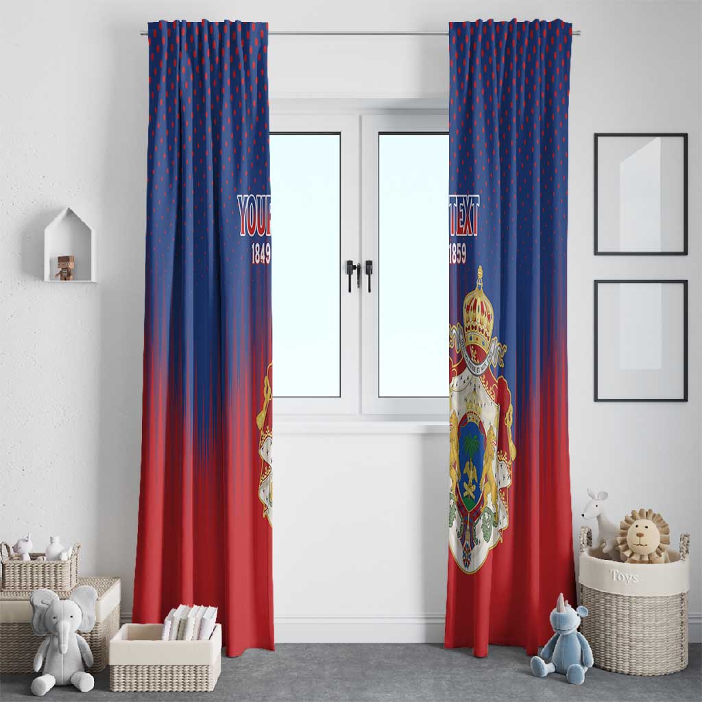 Personalized Anpi an Ayiti Window Curtain Imperial Coat Of Arms Flag Style