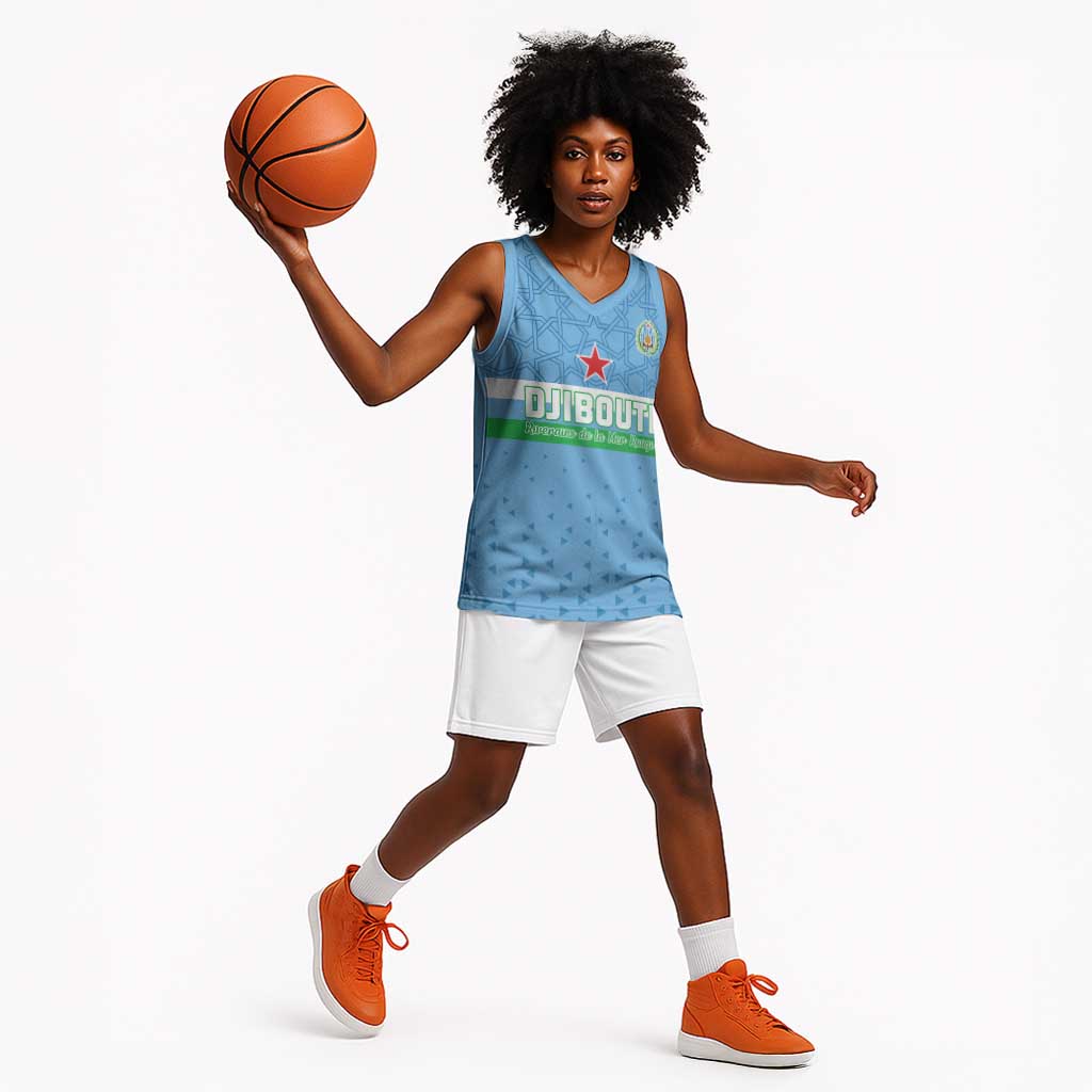 Custom Djibouti Football Basketball Jersey Go Champions LT15