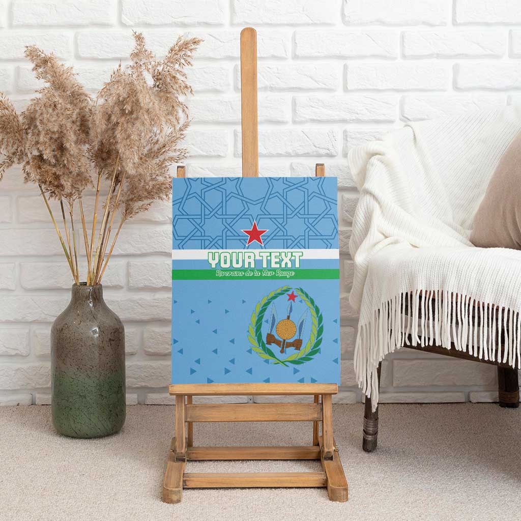 Custom Djibouti Football Canvas Wall Art Go Champions