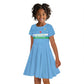 Custom Djibouti Football Kid Short Sleeve Dress Go Champions