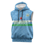 Custom Djibouti Football Sleeveless Hoodie Go Champions - African Pride