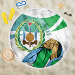 Personalized Happy Djibouti Beach Blanket Independence Day