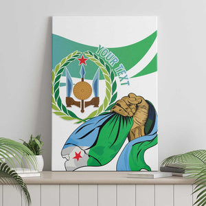 Personalized Happy Djibouti Canvas Wall Art Independence Day