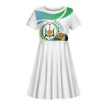 Personalized Happy Djibouti Kid Short Sleeve Dress Independence Day